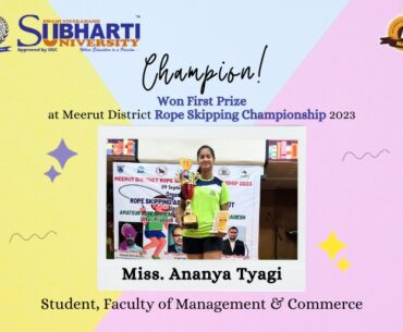Winner at Meerut District Rope Skipping Championship 2023