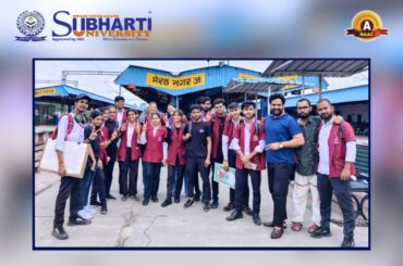 Students of Subharti University did a quick sketch in the City