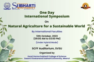 International Symposium on Natural Agriculture for a Sustainable World