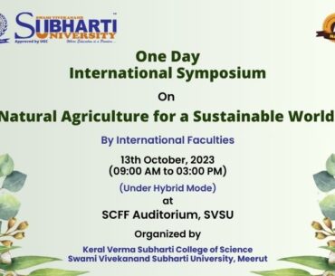International Symposium on Natural Agriculture for a Sustainable World