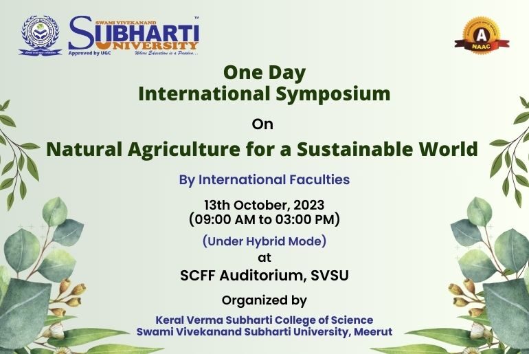 International Symposium on Natural Agriculture for a Sustainable World