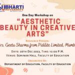 One Day Workshop on “Aesthetic Beauty in Creative Arts”