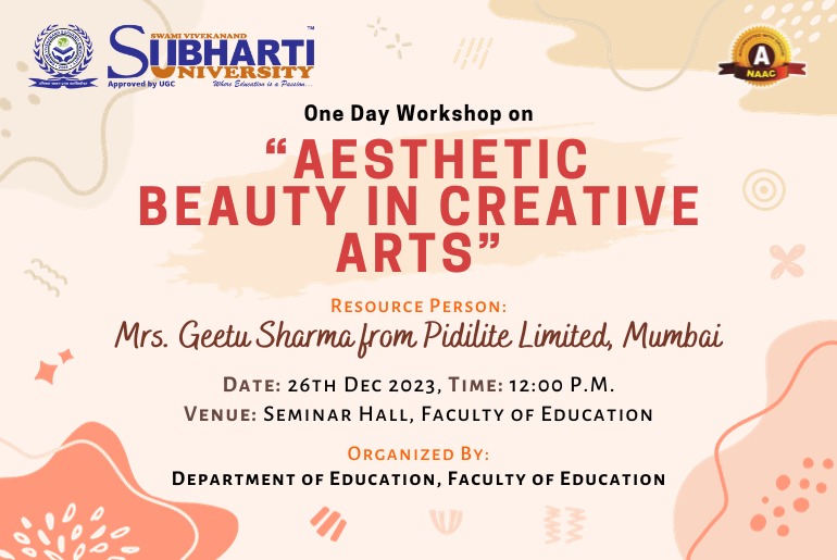 One Day Workshop on “Aesthetic Beauty in Creative Arts”