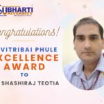 Savitribai Phule Excellence Award to Dr. Shashiraj Teotia