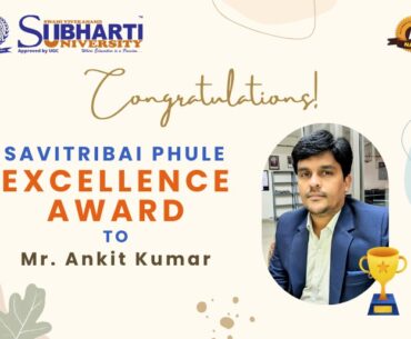 Savitribai Phule Excellence Award to Mr. Ankit Kumar