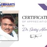 Certificate of appreciation to Dr. Sartaj Ahmad