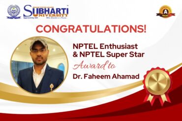 NPTEL Enthusiast & NPTEL Super Star Award
