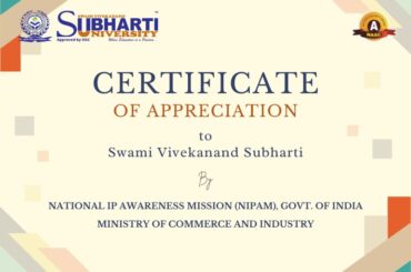 Certificate of Appreciation by NIPAM