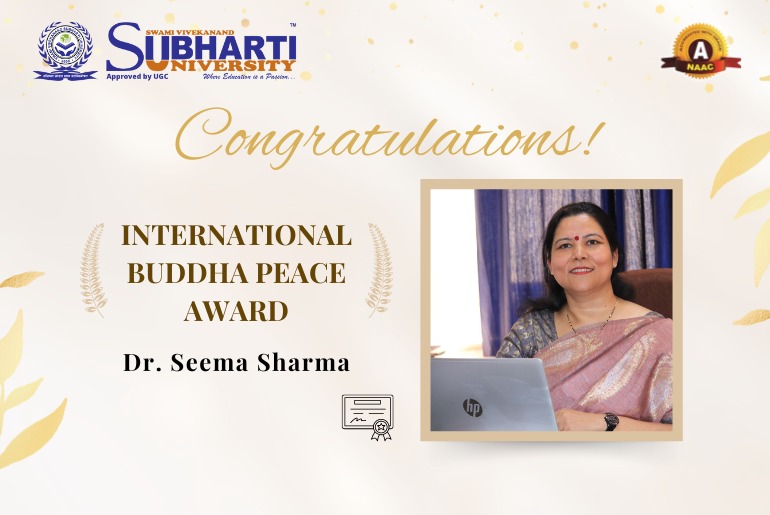 Dr. Seema Sharma Honored with International Buddha Peace Award