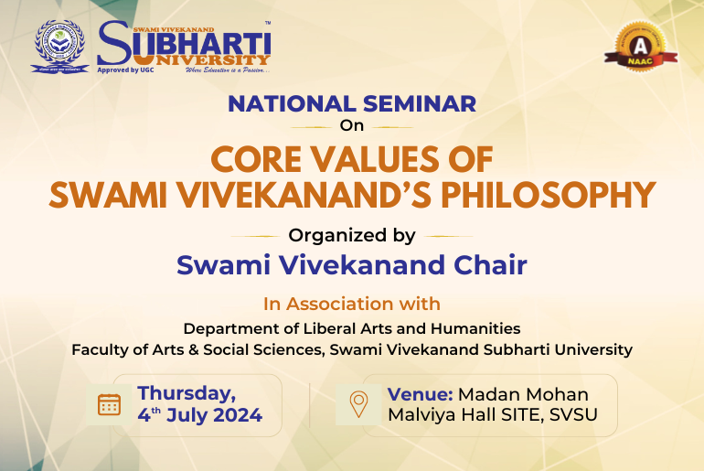 National Seminar on Core Values of Swami Vivekanand’s Philosophy
