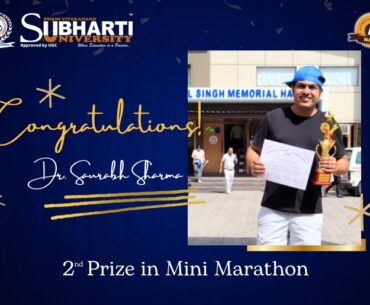 2nd prize in Mini Marathon to Dr. Saurabh Sharma