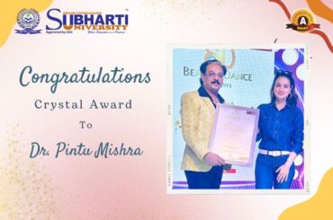 Dr. Pintu Mishra Honored with Crystal Award 2024