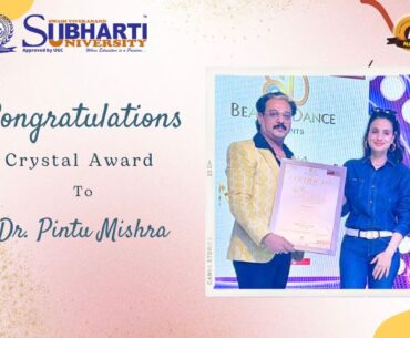 Dr. Pintu Mishra Honored with Crystal Award 2024