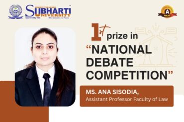 First prize in National Debate Competition