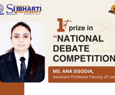 First prize in National Debate Competition