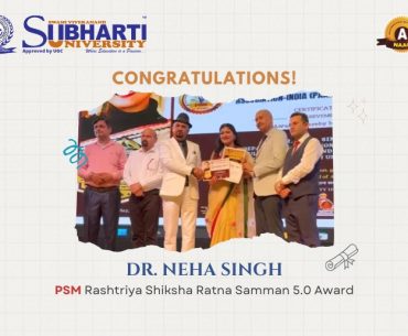 Dr. Neha Singh Honoured with PSM Rashtriya Shiksha Ratna Samman 5.0 Award