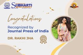 Dr. Rakhi Jha recognized by Journal Press of India