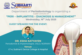 Guest Lecture on “Peri – Implantitis – Diagnosis & Management”