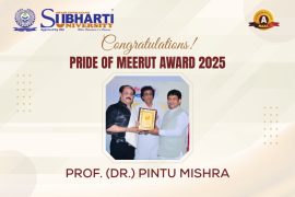 Prof. Dr. Pintu Mishra Honoured with ‘Pride of Meerut Award 2025’ by Hindustan Times