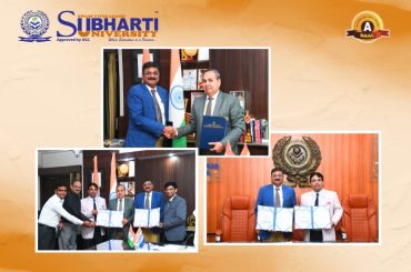 Subharti College of Allied and Healthcare signed the MoU with Visual Eyez