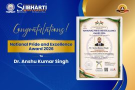 National Pride and Excellence Award to Dr. Anshu Kumar Singh