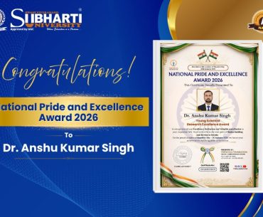 National Pride and Excellence Award to Dr. Anshu Kumar Singh