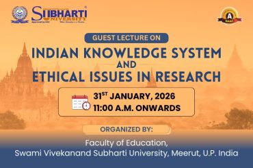 Guest Lecture on Indian Knowledge System and Ethical Issues in Research
