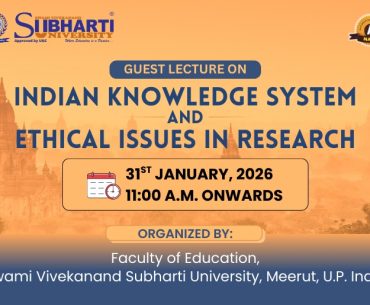Guest Lecture on Indian Knowledge System and Ethical Issues in Research